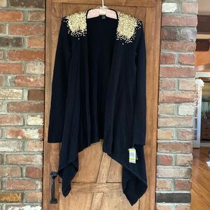 International concepts open cardigan